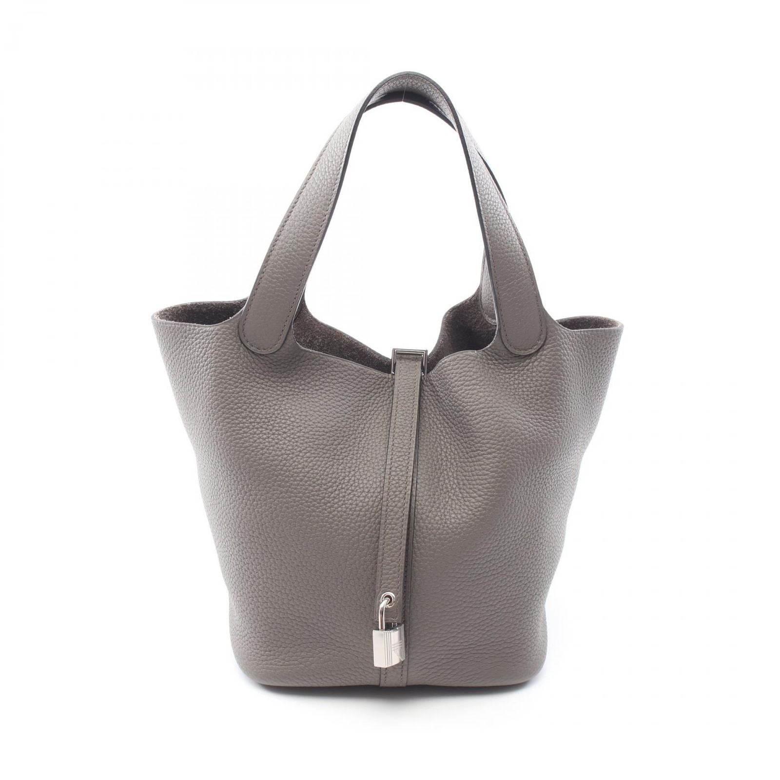 Hermes Handbag Picotin Lock MM Etain Leather