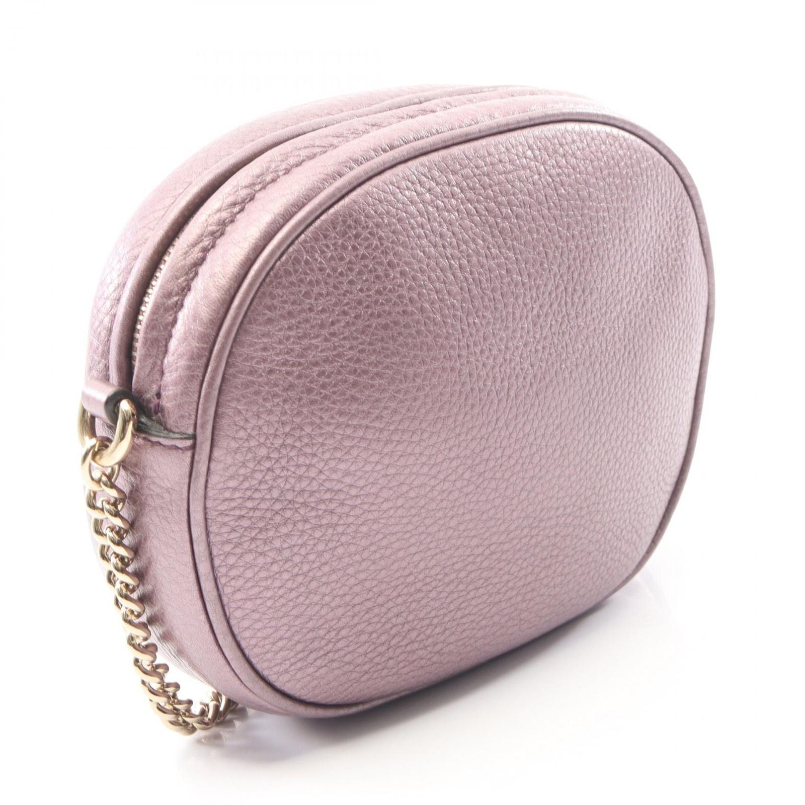 Gucci Shoulder Bag Soho Tassel Metallic Purple Leather Mini Chain — view 2