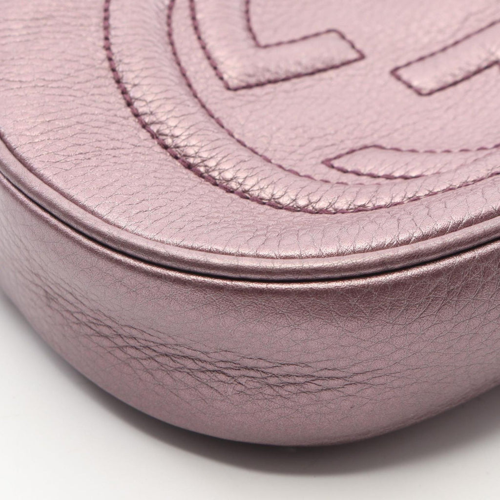 Gucci Shoulder Bag Soho Tassel Metallic Purple Leather Mini Chain — view 5
