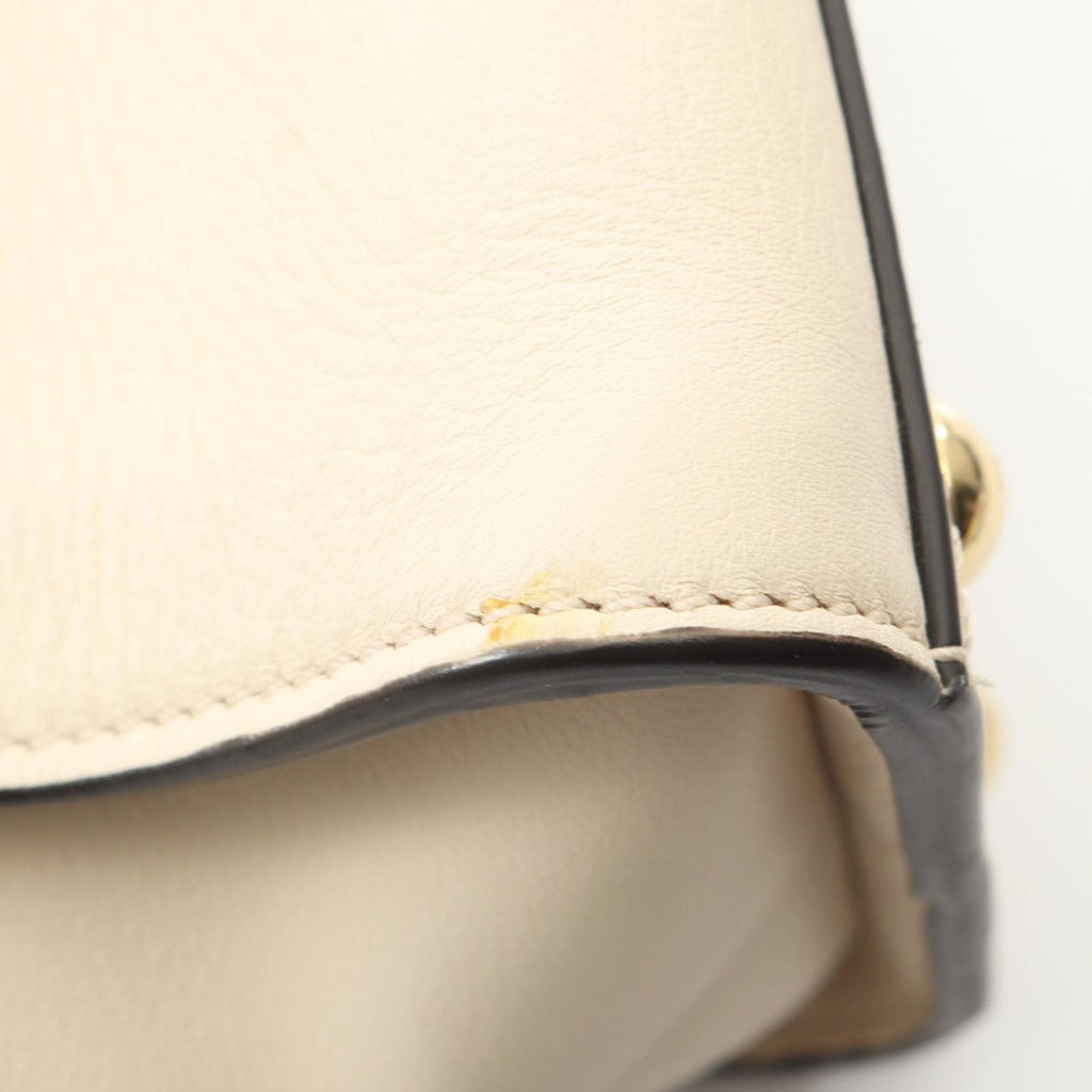 Fendi Handbag Peekaboo Regular Goods Mon Star Eye 2-Way Cream Black Leather — view 7