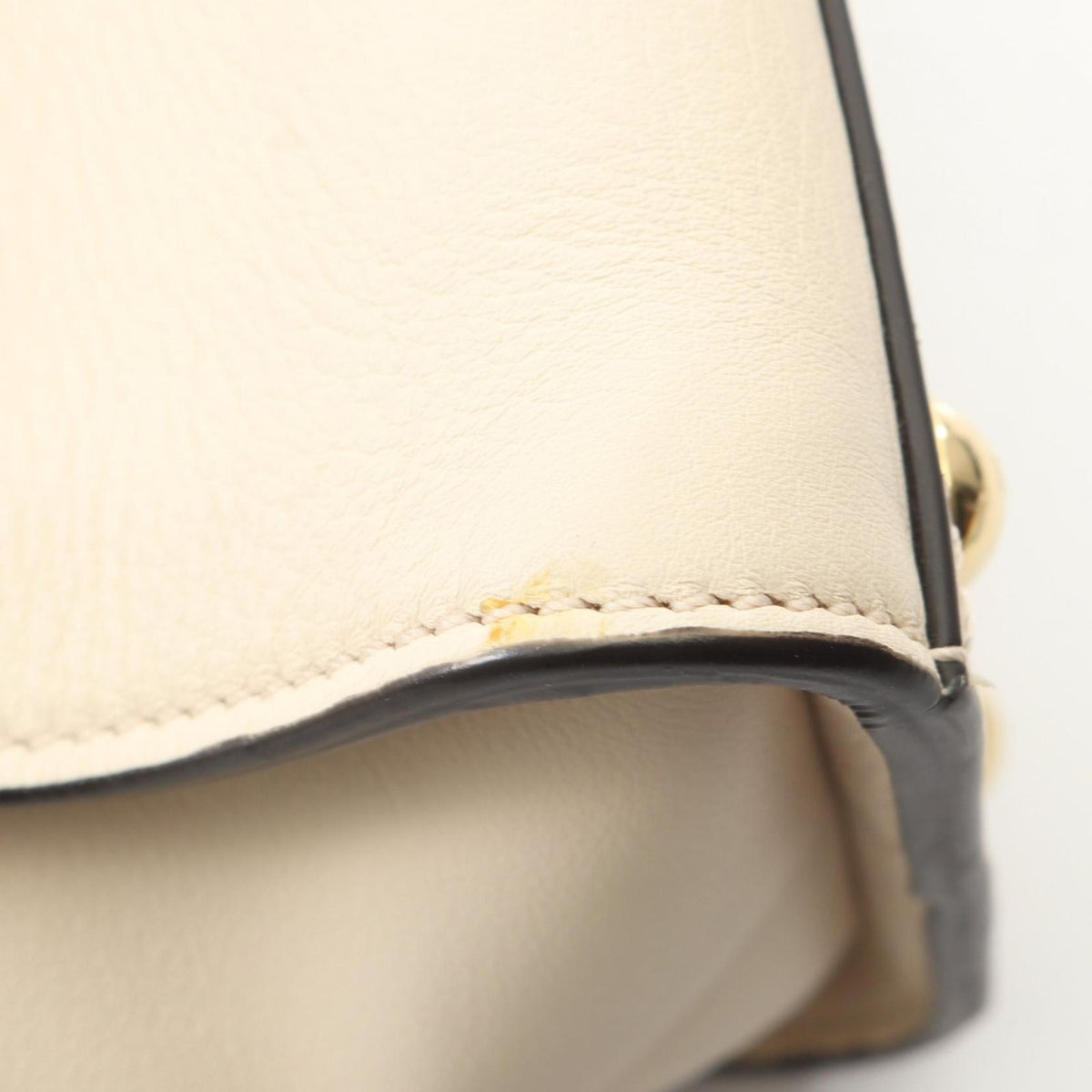 Fendi Handbag Peekaboo Regular Goods Mon Star Eye 2-Way Cream Black Leather — view 7