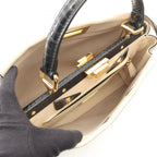 Fendi Handbag Peekaboo Regular Goods Mon Star Eye 2-Way Cream Black Leather — view 3