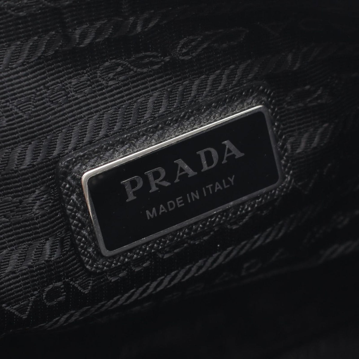 Prada Shoulder Bag Saffiano Travel Black Leather Triangle Logo — view 4