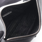 Prada Shoulder Bag Saffiano Travel Black Leather Triangle Logo — view 3