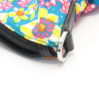 Prada Tote Tessutat Floral 2-Way Multi Nylon Saffiano Leather Triangle Logo — view 8