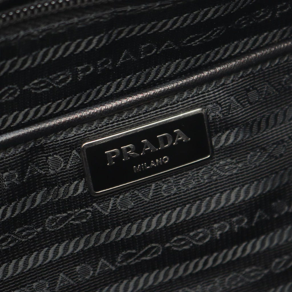 Prada Tote Tessutat Floral 2-Way Multi Nylon Saffiano Leather Triangle Logo — view 4
