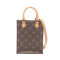Louis Vuitton Handbag Petite Sac Plat 2-Way Canvas Leather