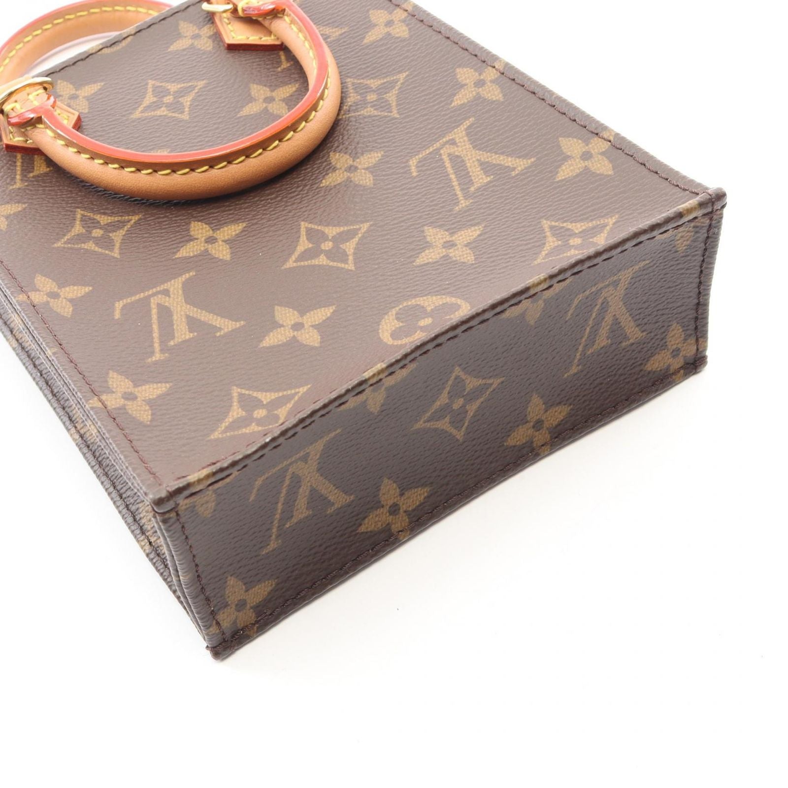 Louis Vuitton Handbag Petite Sac Plat 2-Way Canvas Leather — view 8