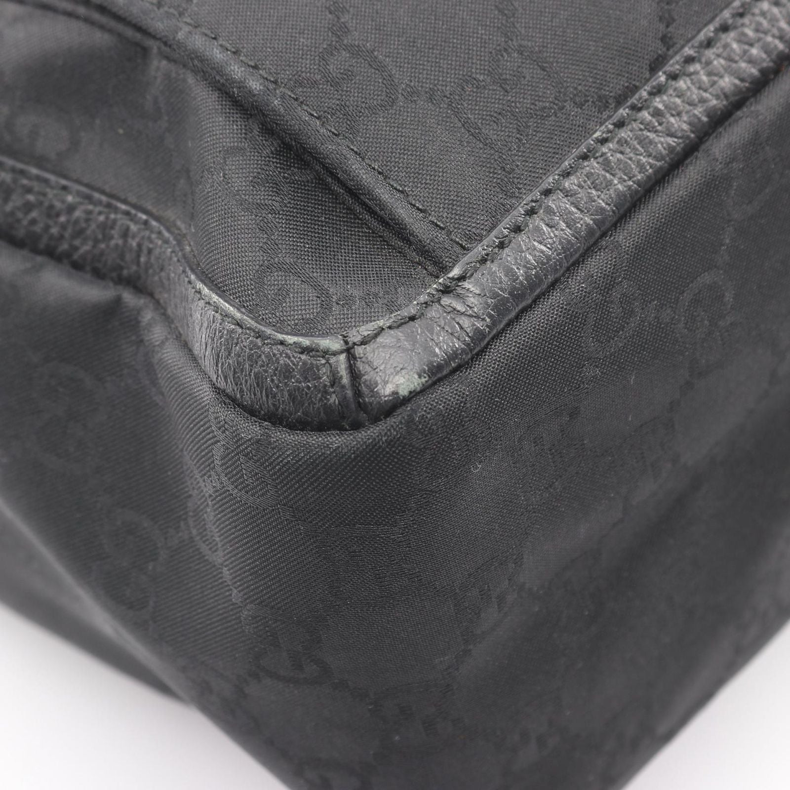 Gucci Tote Abbey GG Pattern Black Nylon Leather — view 5