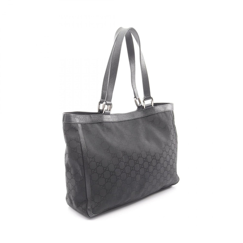 Gucci Tote Abbey GG Pattern Black Nylon Leather — view 2