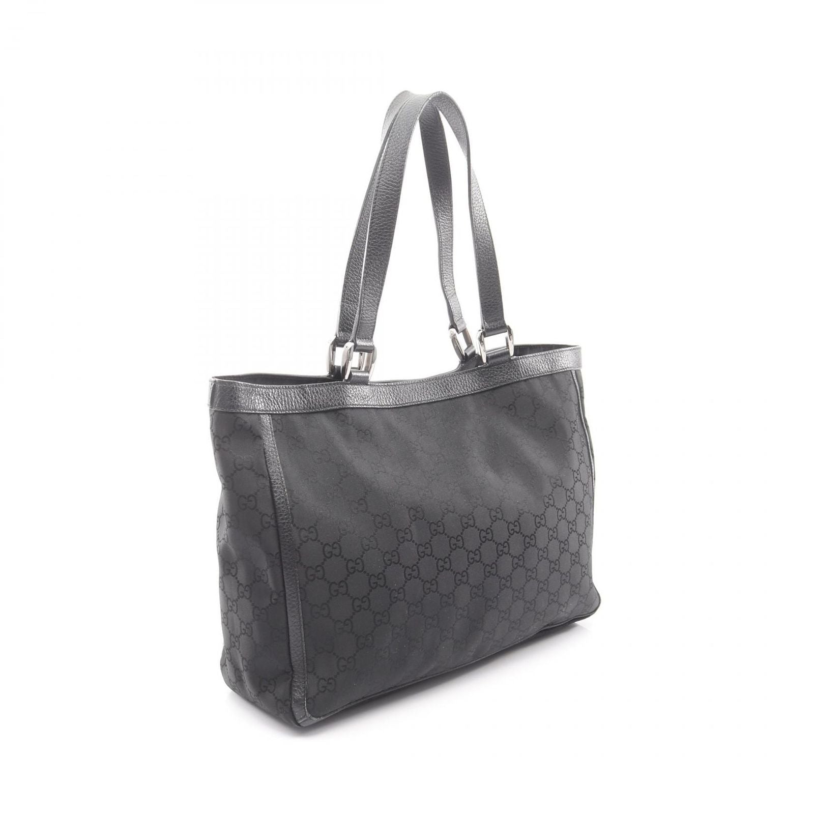 Gucci Tote Abbey GG Pattern Black Nylon Leather — view 2