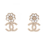 Chanel Earrings CC Logo Flower