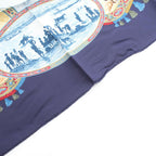 Hermes Scarf Carre 90 Cavaliers Peuls Navy Silk — view 4