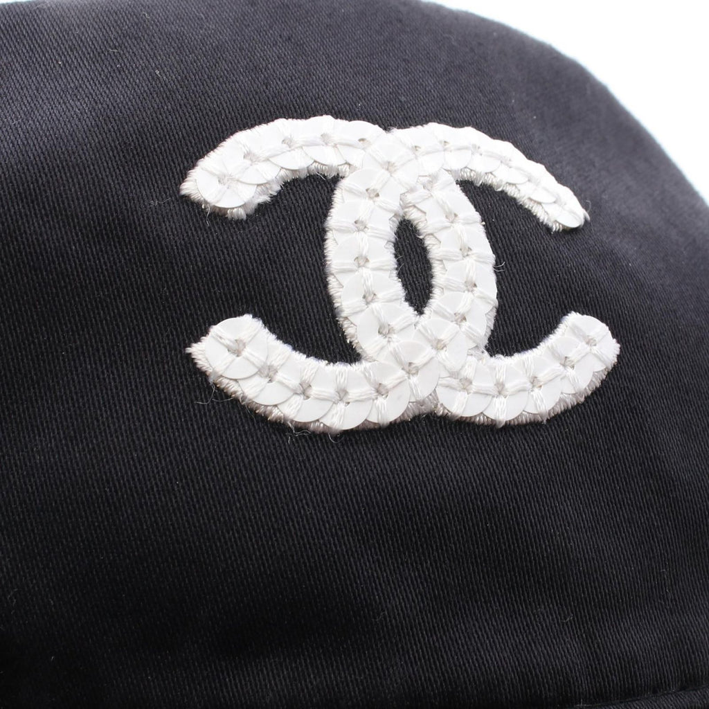 Chanel CC Logo Reversible Bucket Hat BK — view 7