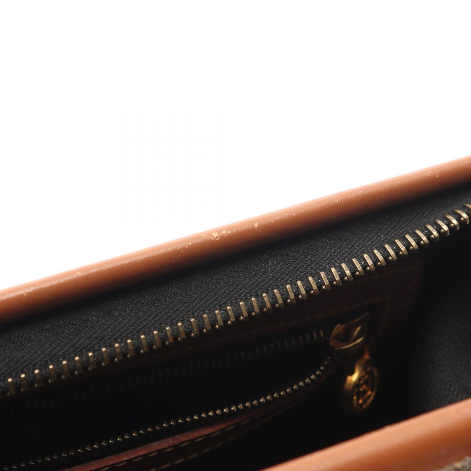 Fendi Handbag Pecan Brown Canvas Leather — view 8