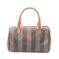Fendi Handbag Pecan Brown Canvas Leather