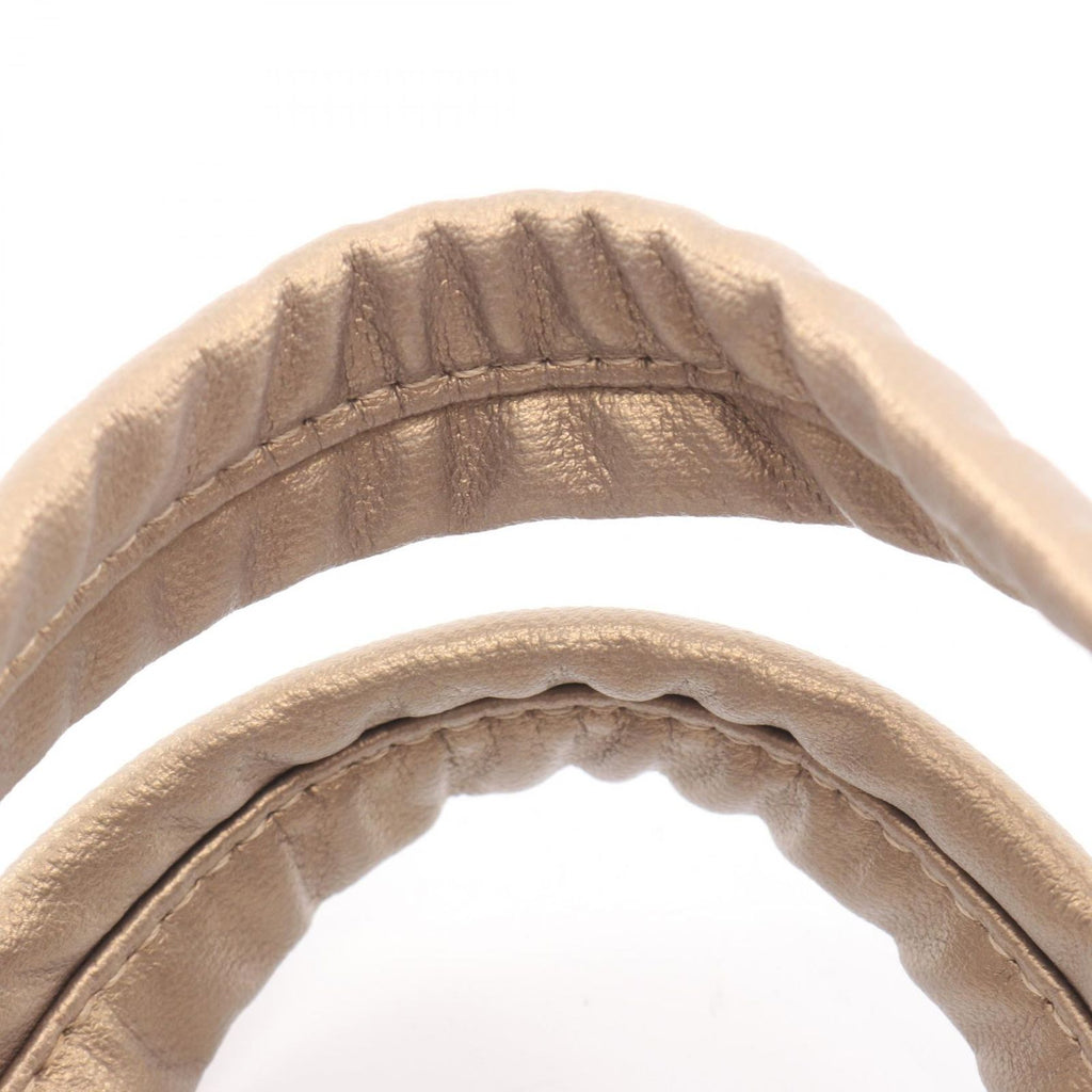 Chanel Tote Paris Biarritz PM Gold Canvas Leather PM — view 6
