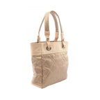 Chanel Tote Paris Biarritz PM Gold Canvas Leather PM — view 2