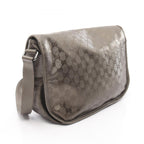 Gucci Shoulder Bag GG Supreme Metallic Brown Canvas Leather — view 2