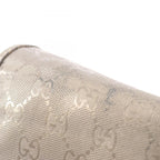 Gucci Shoulder Bag GG Supreme Metallic Brown Canvas Leather — view 7