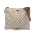 Gucci Shoulder Bag GG Supreme Beige Brown Canvas Leather