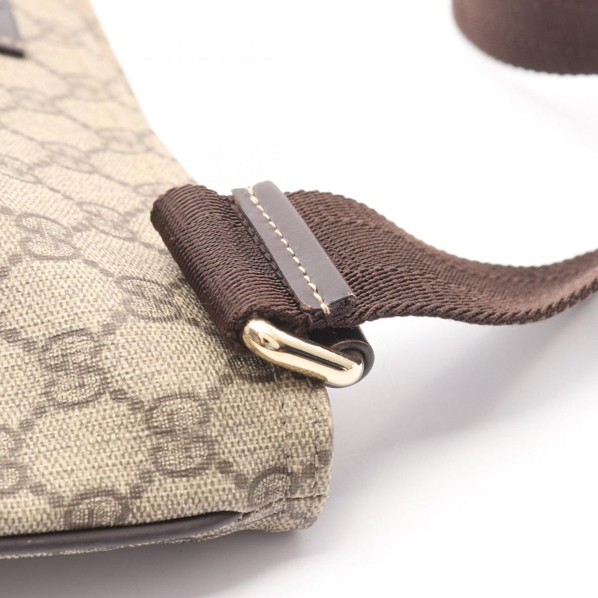 Gucci Shoulder Bag GG Supreme Beige Brown Canvas Leather — view 7
