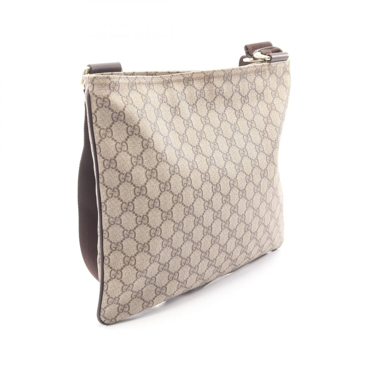 Gucci Shoulder Bag GG Supreme Beige Brown Canvas Leather — view 2