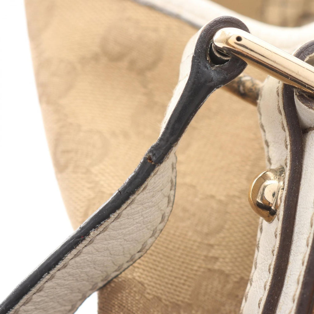 Gucci Tote GG Canvas Sherry Line Beige White — view 5