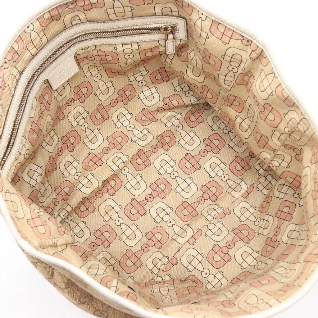 Gucci Tote GG Canvas Sherry Line Beige White — view 3