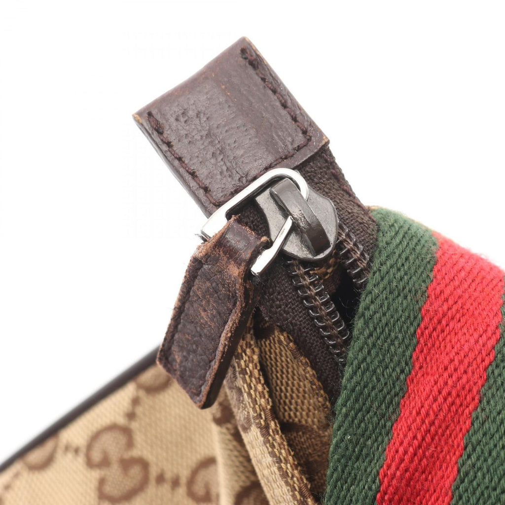 Gucci Shoulder Bag GG Canvas Sherry Line Beige Brown — view 8