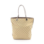 Gucci Tote GG Canvas Beige Dark Brown
