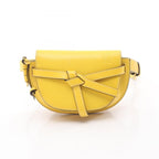 Loewe Waist Bag Gate Dual Mini Yellow Leather Shoulder