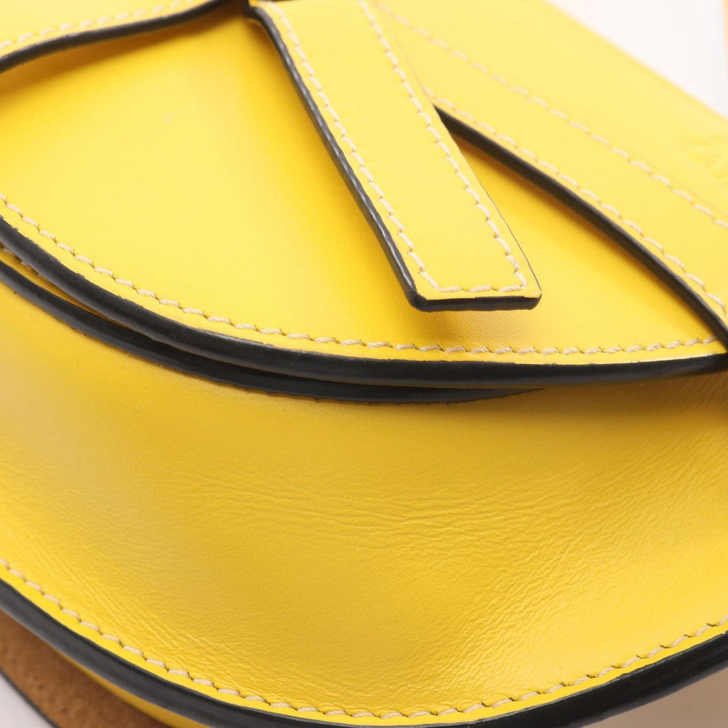 Loewe Waist Bag Gate Dual Mini Yellow Leather Shoulder — view 5