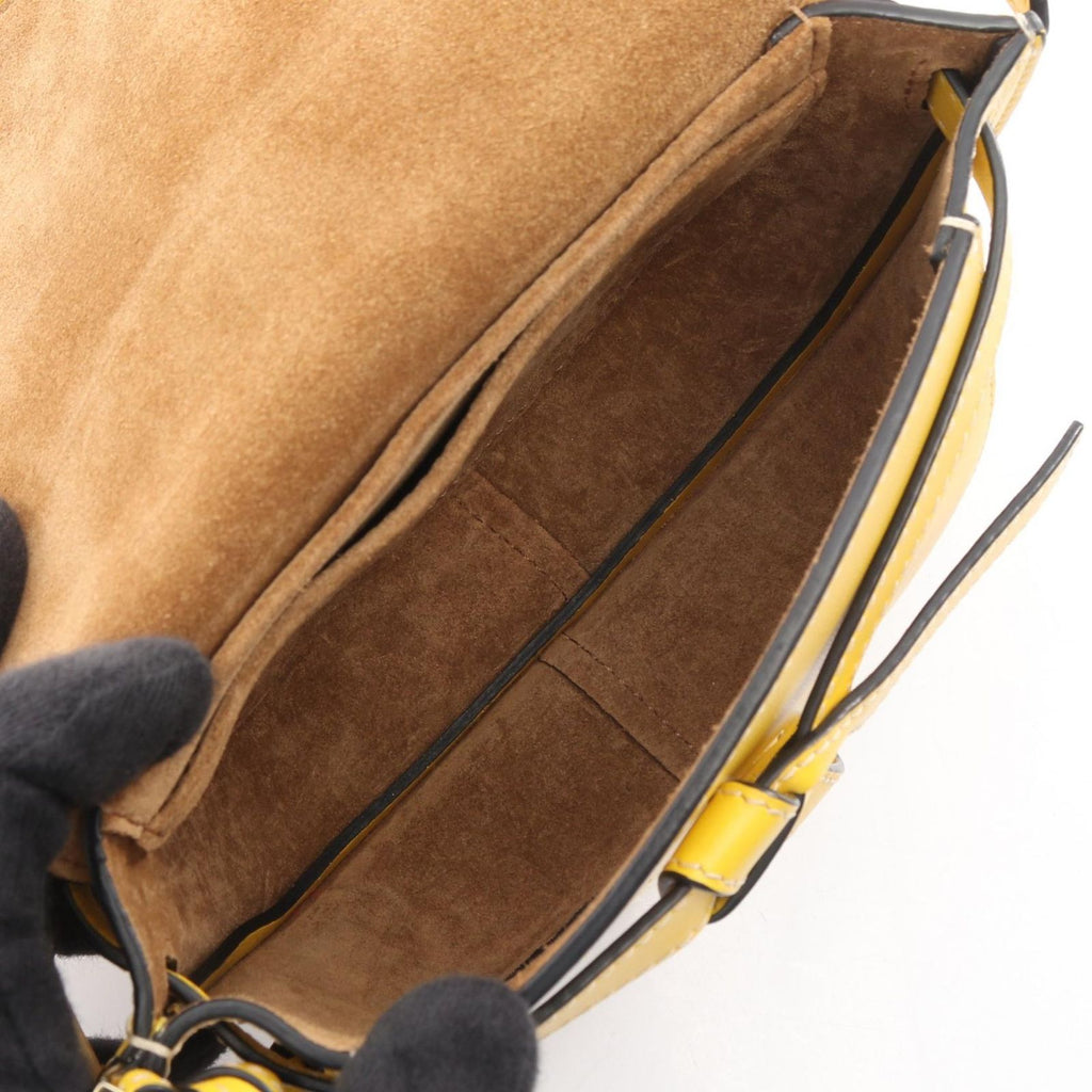 Loewe Waist Bag Gate Dual Mini Yellow Leather Shoulder — view 3