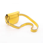 Loewe Waist Bag Gate Dual Mini Yellow Leather Shoulder — view 2