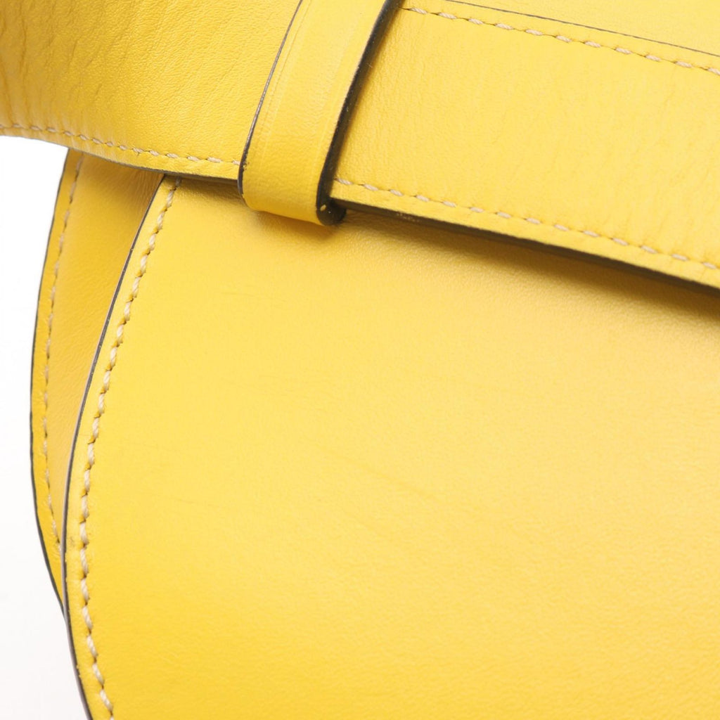 Loewe Waist Bag Gate Dual Mini Yellow Leather Shoulder — view 7