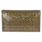 Fendi Zucchino Brown Leather Clutch — view 2