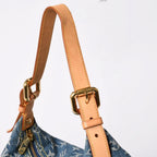 Louis Vuitton Baggy GM Shoulder Bag Monogram Denim Blue Gold — view 4