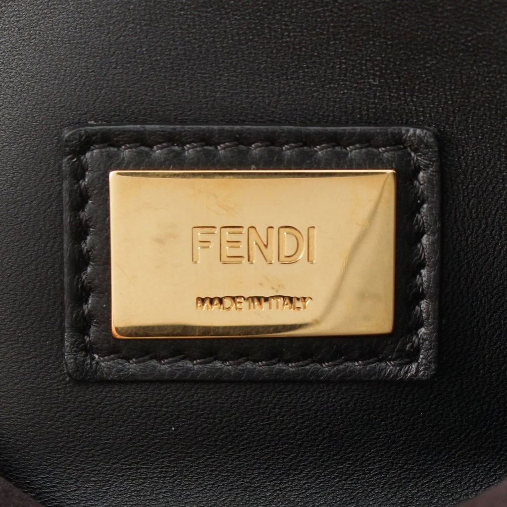 Fendi Peekaboo Leather Large Handbag 2-Way Shoulder Black — view 7