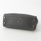 Fendi Peekaboo Selleria Leather Regular Handbag 2-Way Shoulder Gray — view 5