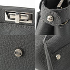 Fendi Peekaboo Selleria Leather Regular Handbag 2-Way Shoulder Gray — view 8