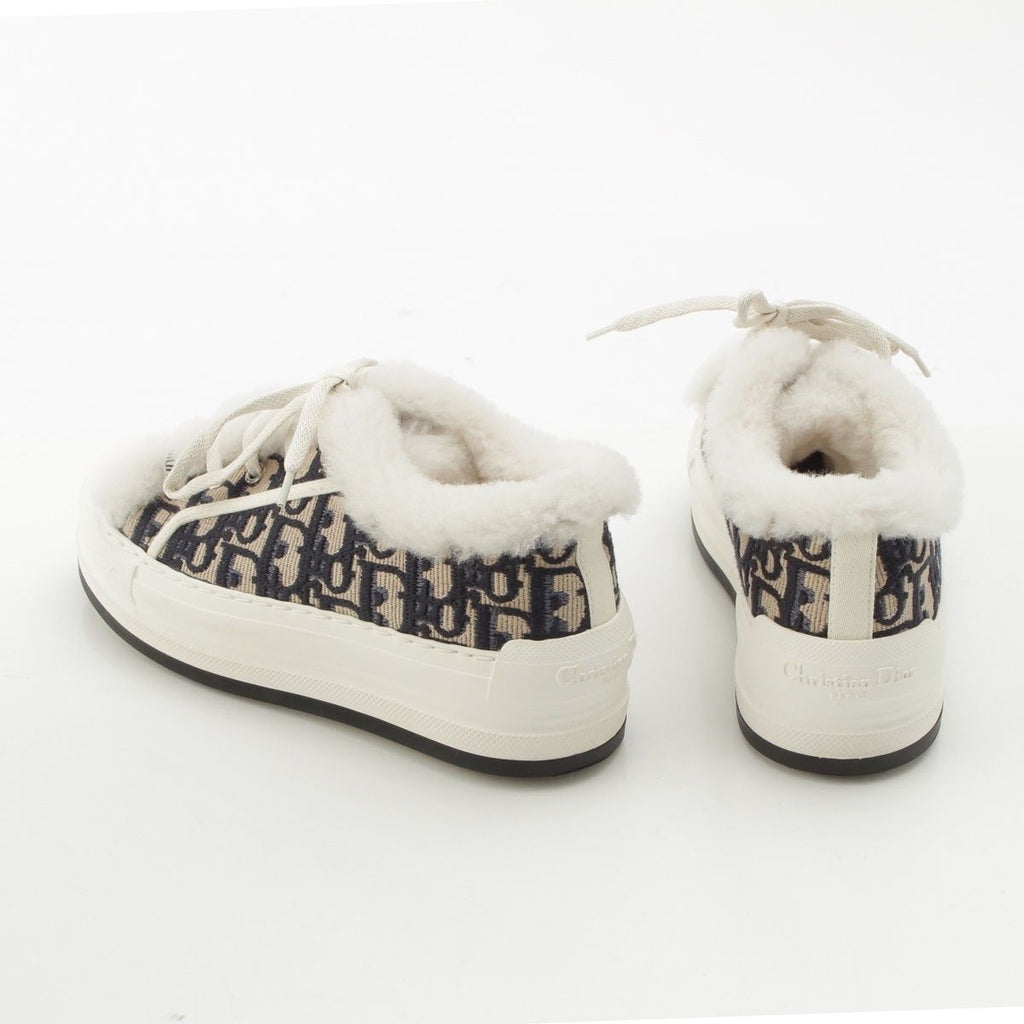 Dior Walk'in Oblique Platform Sneakers White Blue — view 4