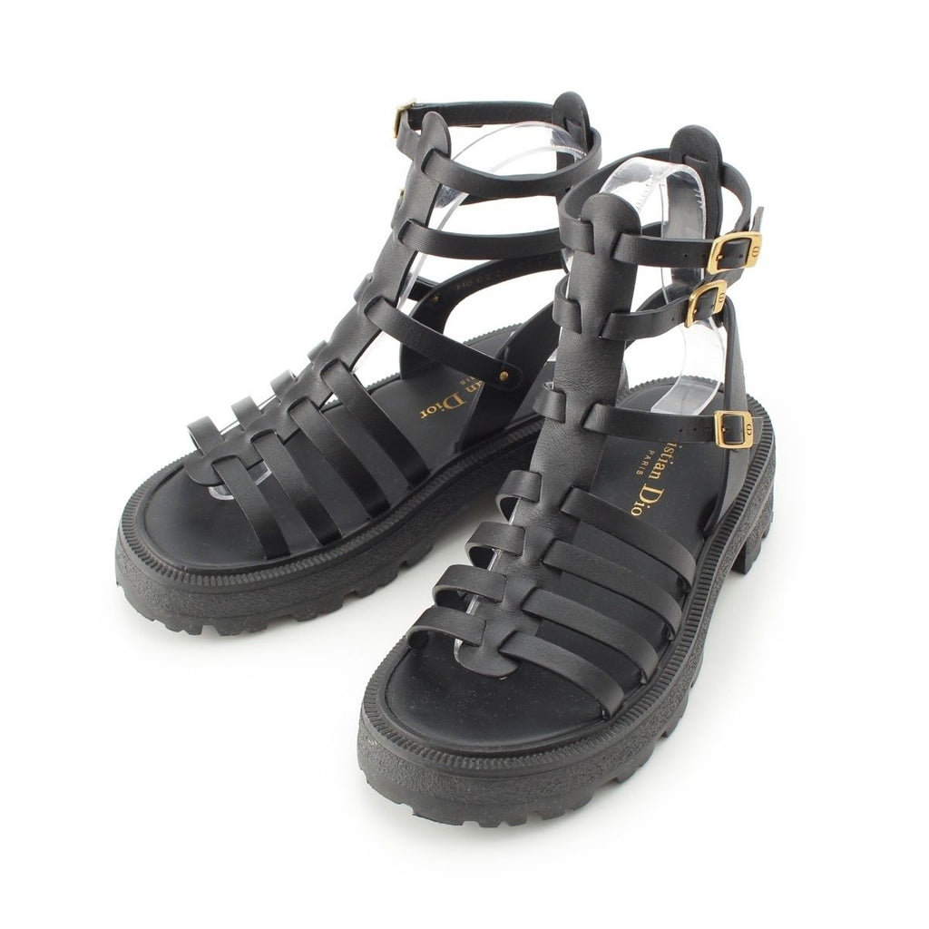 Dior Bay Platform Gurkha Sandals Shoes Black