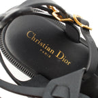 Dior Bay Platform Gurkha Sandals Shoes Black — view 7