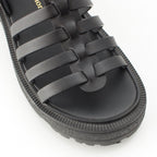 Dior Bay Platform Gurkha Sandals Shoes Black — view 6