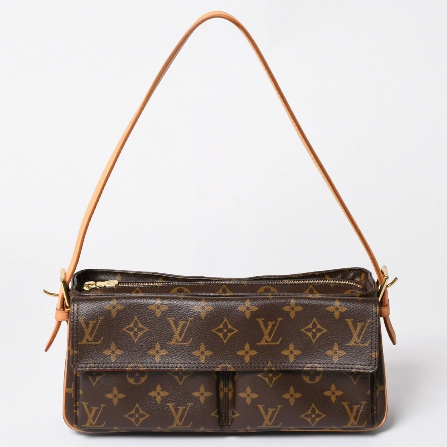 Louis Vuitton Viva-Cite MM Handbag Bag Monogram Brown