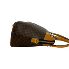 Celine Vintage Macadam Blason Triomphe Leather Mini Boston Bag Brown — view 6