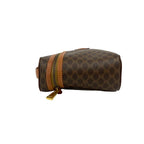 Celine Vintage Macadam Blason Triomphe Pattern Logo Leather Handbag Vanity — view 5