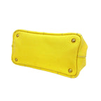 Prada Canapa 2-Way Logo Canvas Shoulder Bag Mini Tote Yellow — view 8