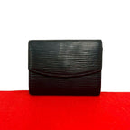 Louis Vuitton Porte-Monnaie Sample Epi Leather Coin Purse Noir Black